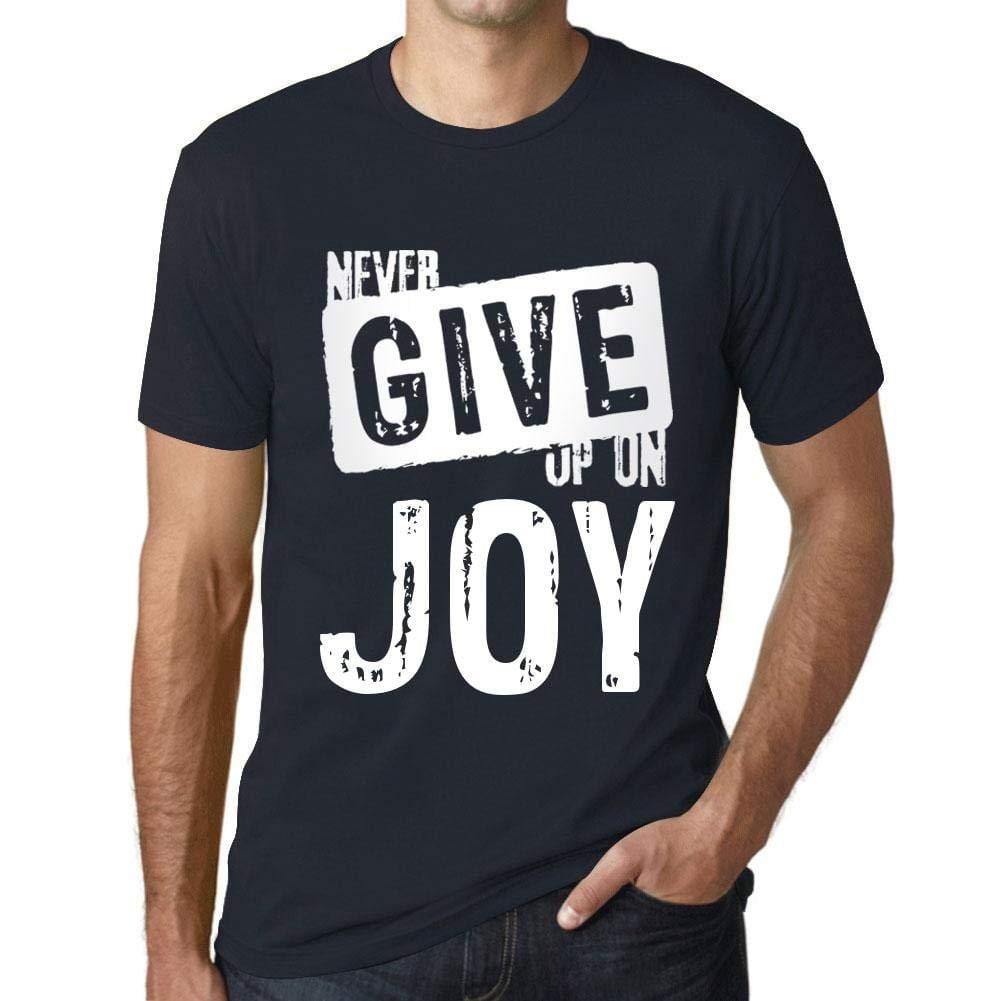 Ultrabasic Homme T-Shirt Graphique Never Give Up on Joy Marine