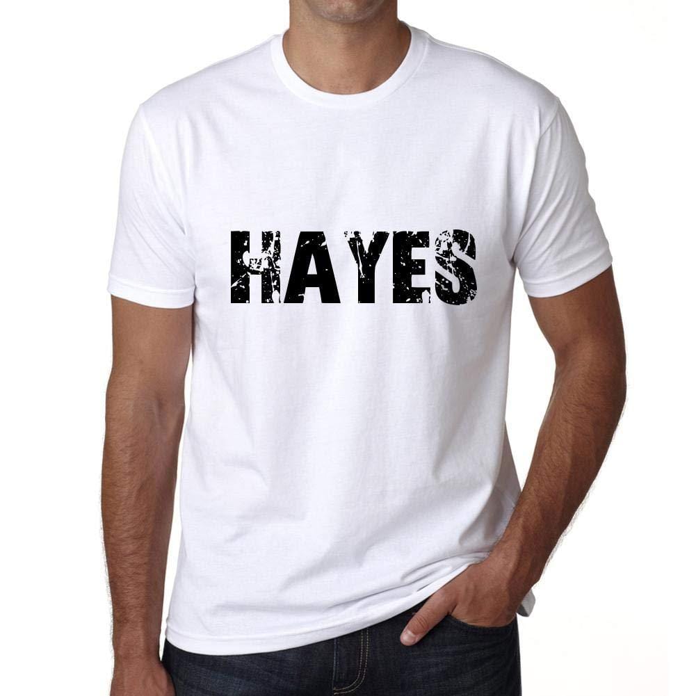 Ultrabasic ® Nom de Famille Fier Homme T-Shirt Nom de Famille Idées Cadeaux Tee Hayes Blanc