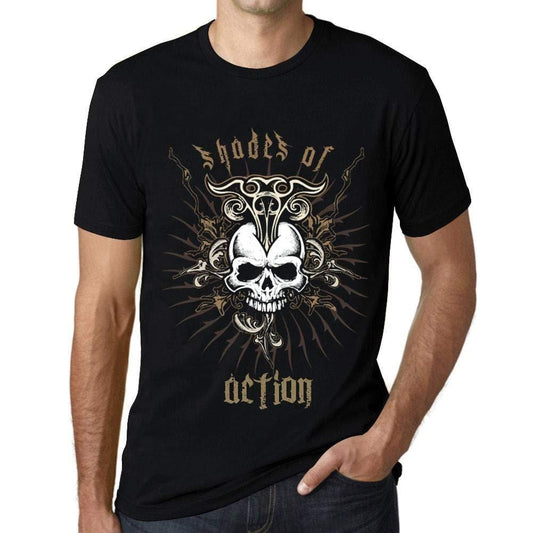 Ultrabasic - Homme T-Shirt Graphique Shades of Action Noir Profond