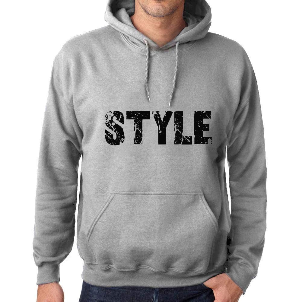 Ultrabasic Homme Femme Unisex Sweat à Capuche Hoodie Popular Words Style Gris Chiné