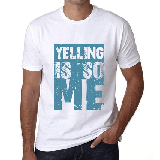 Homme T-Shirt Graphique Yelling is So Me Blanc