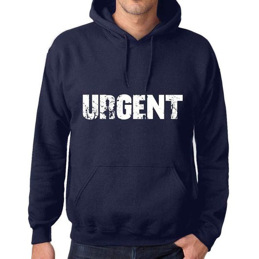 Ultrabasic Homme Femme Unisex Sweat à Capuche Hoodie Popular Words Urgent French Marine