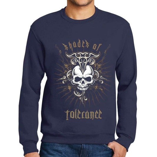 Ultrabasic - Homme Graphique Shades of Tolerance T-Shirt Imprimé Lettres Marine