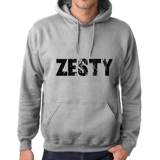 Ultrabasic Homme Femme Unisex Sweat à Capuche Hoodie Popular Words Zesty Gris Chiné