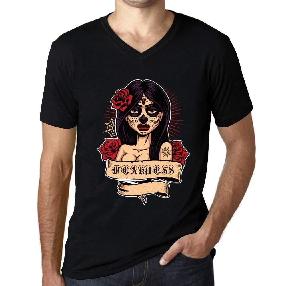 Ultrabasic - Homme Graphique Col V Tee Shirt Women Flower Tattoo Weakness