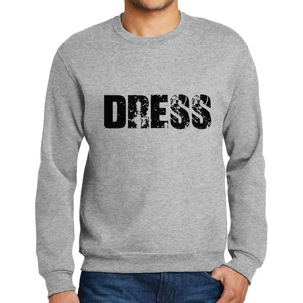 Ultrabasic Homme Imprimé Graphique Sweat-Shirt Popular Words Dress Gris Chiné