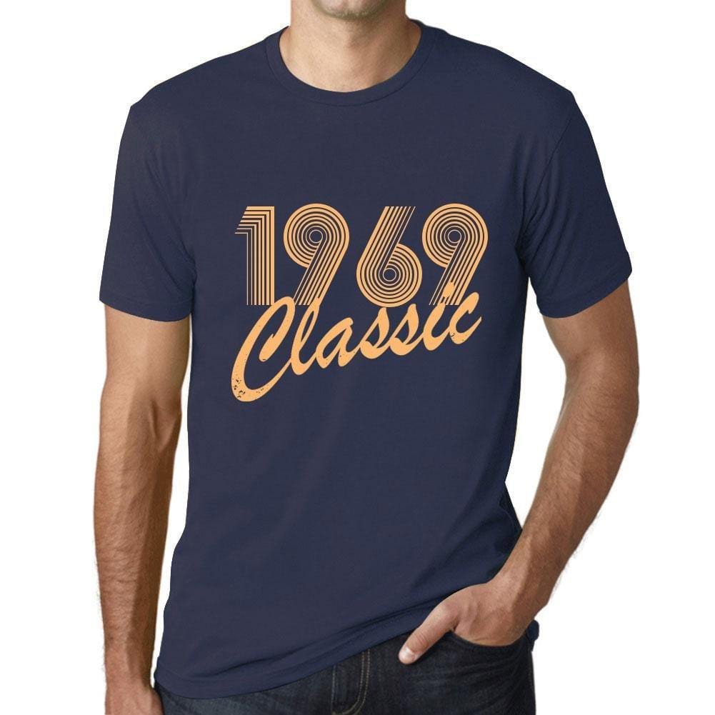 Ultrabasic - Homme T-Shirt Graphique Years Lines Classic 1969 French Marine