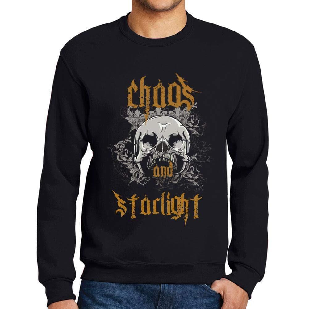 Ultrabasic - Homme Imprimé Graphique Sweat-Shirt Chaos and Starlight Noir Profond