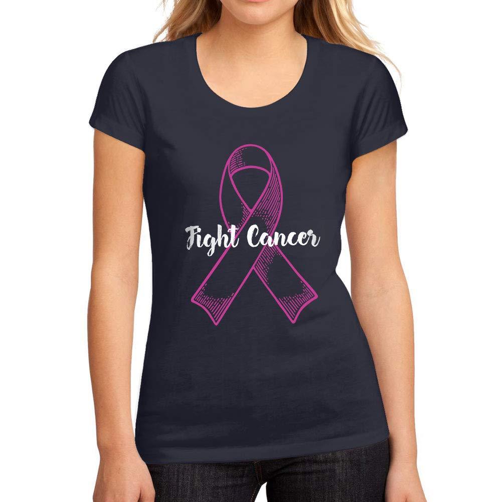 Femme Graphique Tee Shirt Fight Cancer French Marine