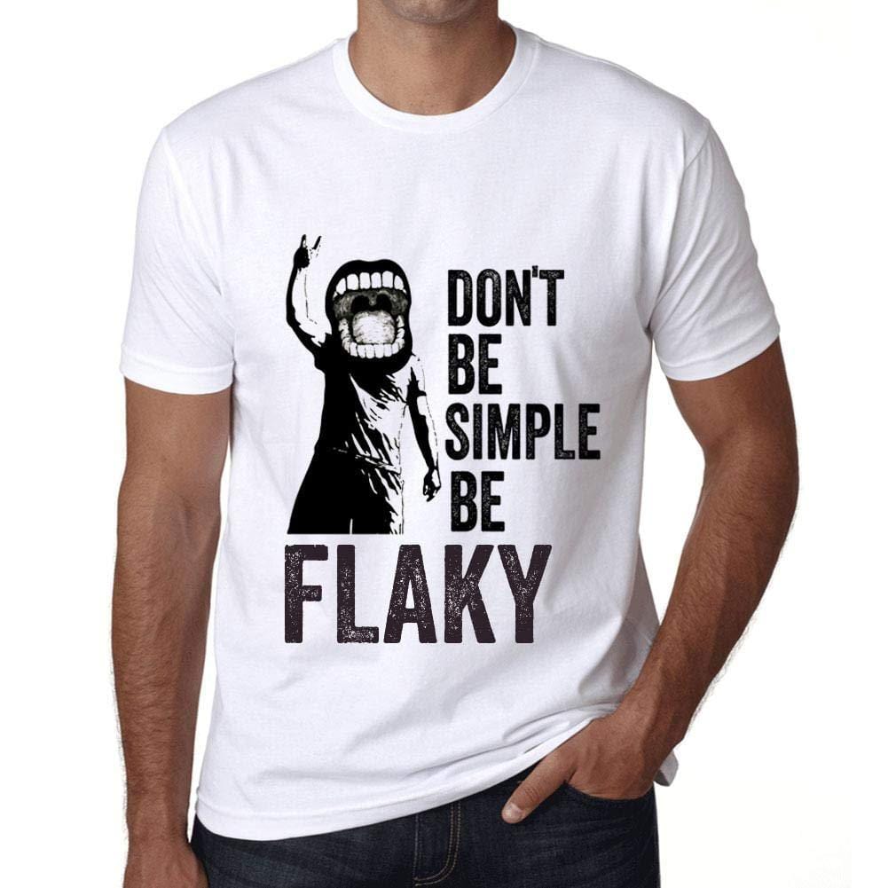 Ultrabasic Homme T-Shirt Graphique Don't Be Simple Be Flaky Blanc