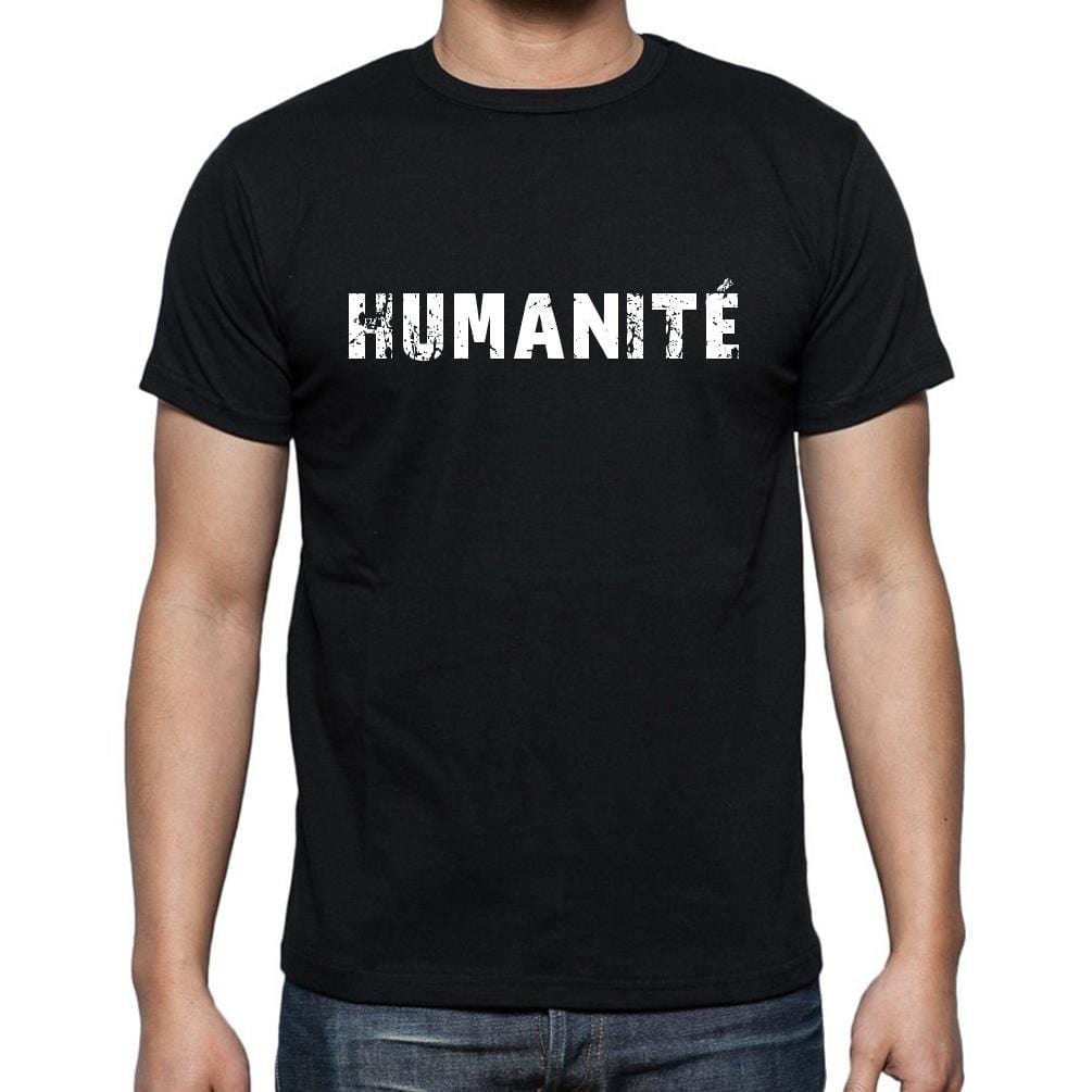 humanité, t-Shirt pour Homme, en Coton, col Rond, Noir