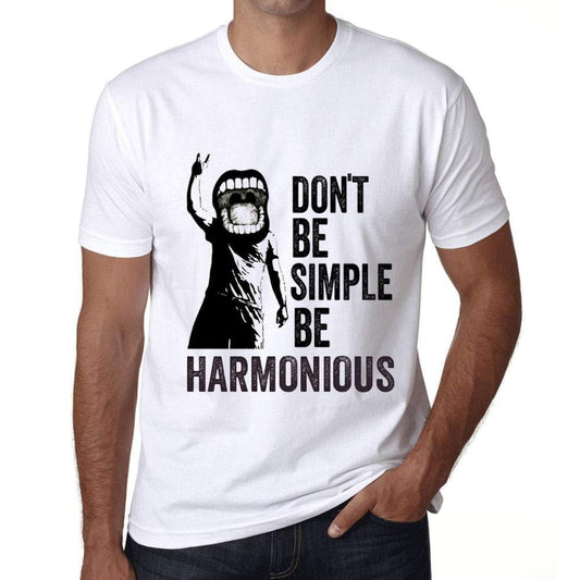 Ultrabasic Homme T-Shirt Graphique Don't Be Simple Be Harmonious Blanc