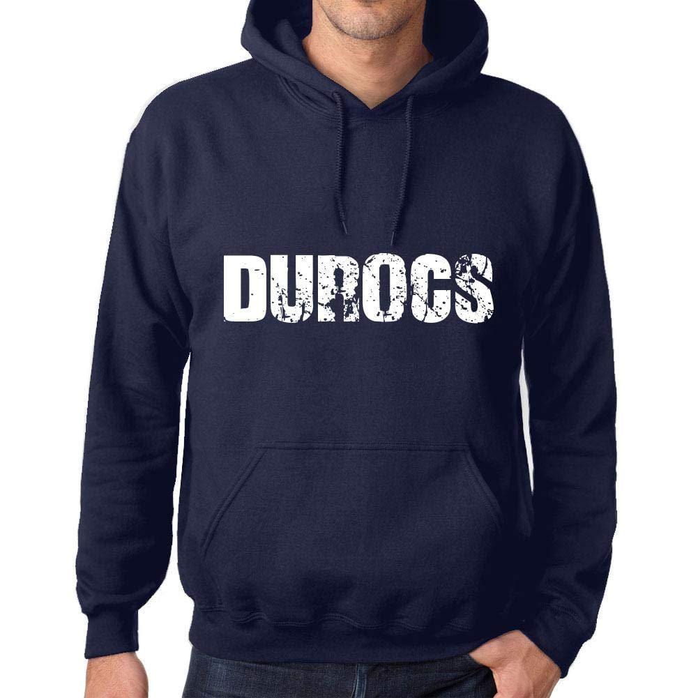 Ultrabasic Homme Femme Unisex Sweat à Capuche Hoodie Popular Words DUROCS French Marine