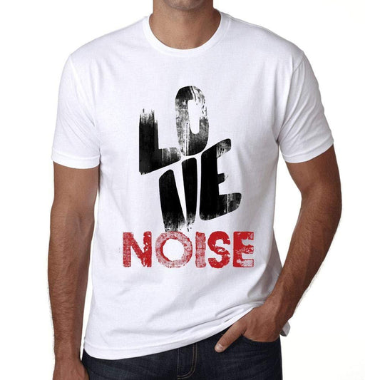 Ultrabasic - Homme T-Shirt Graphique Love Noise Blanc