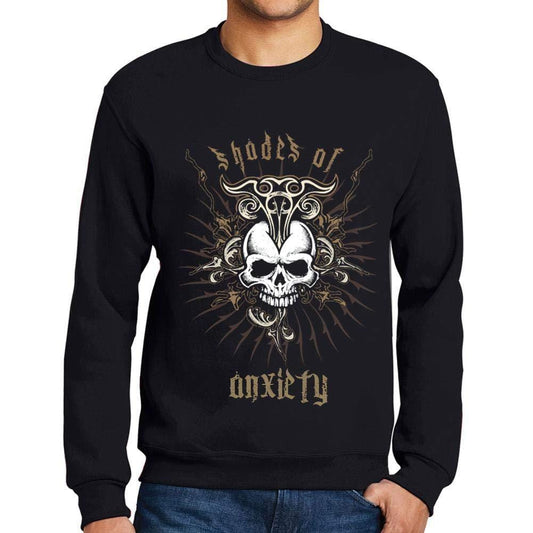 Ultrabasic - Homme Graphique Shades of Anxiety T-Shirt Imprimé Lettres Noir Profond