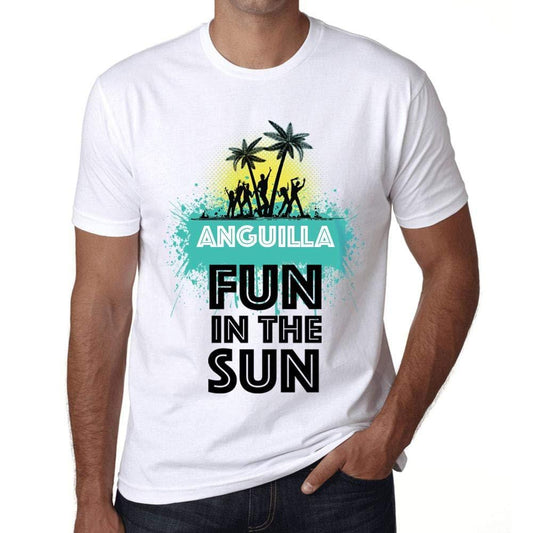 Homme T Shirt Graphique Imprimé Vintage Tee Summer Dance Anguilla Blanc