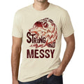 Men's Graphic T-Shirt Strong Wolf And MESSY Natural