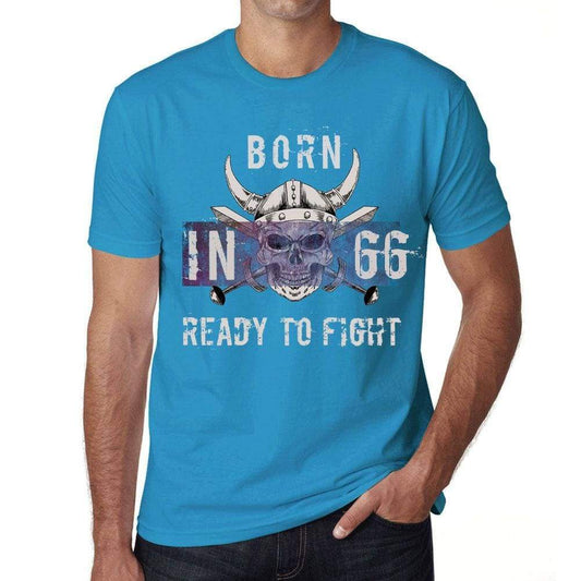 66, Ready to Fight, <span>Men's</span> T-shirt, Blue, Birthday Gift 00390 - ULTRABASIC