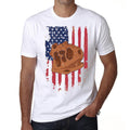 ULTRABASIC Men's T-Shirt - American Flag Patriotic Shirt - Dinosaur Skull Tee