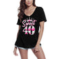 ULTRABASIC Women's T-Shirt Sweet 40 - Queen Crown 40th Birthday Shirt for Ladies