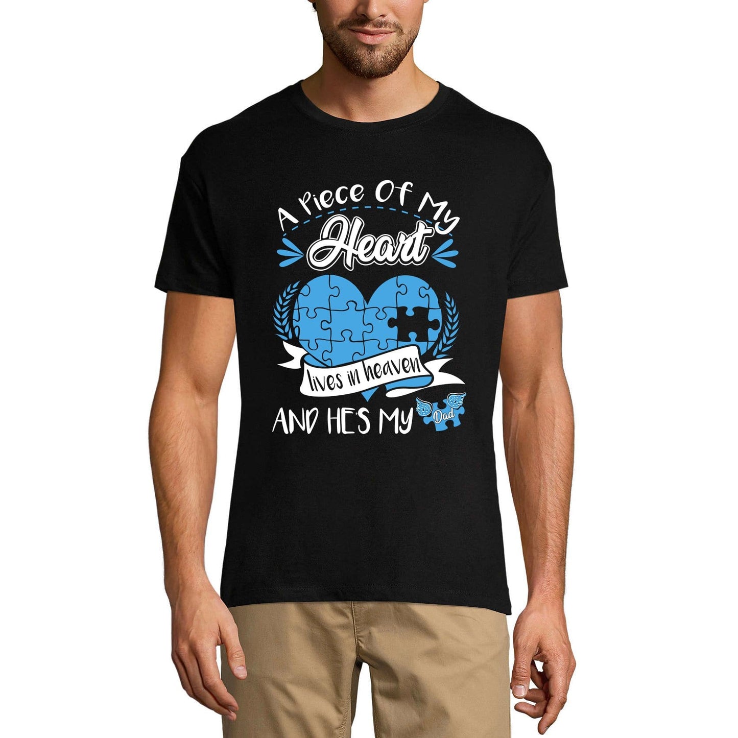 ULTRABASIC Men's T-Shirt A Peace of My Heart Lives In Heaven and He's My Dad