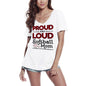 ULTRABASIC Women's T-Shirt Proud and Loud Softball Mom - Sport Mother Tee Shirt