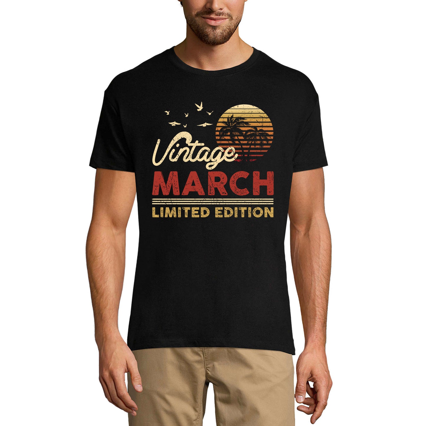 ULTRABASIC Men's T-Shirt Vintage March - Birthday Gift Tee Shirt