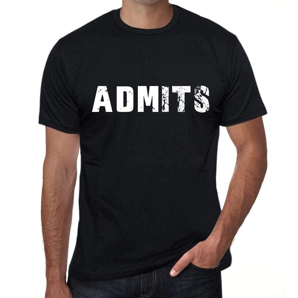 Admits Mens Vintage T Shirt Black Birthday Gift 00554 - Black / Xs - Casual