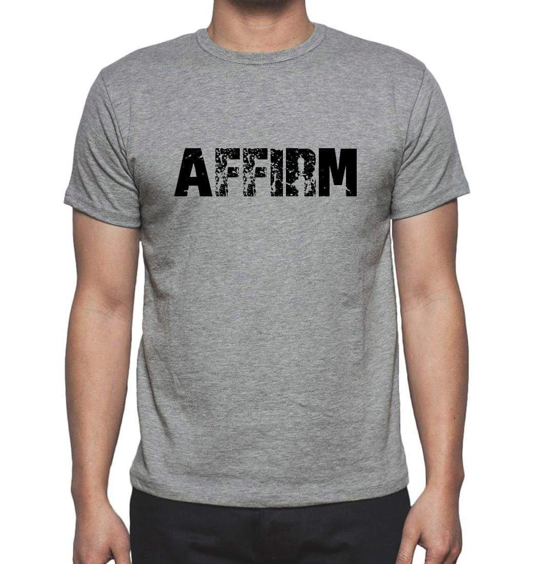 Affirm Grey Mens Short Sleeve Round Neck T-Shirt 00018 - Grey / S - Casual