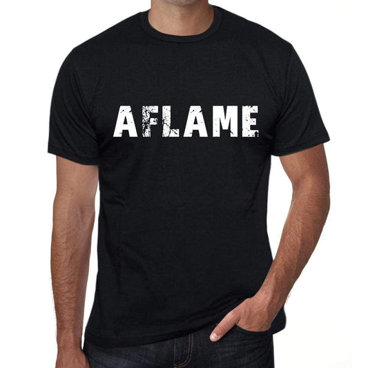 Aflame Mens Vintage T Shirt Black Birthday Gift 00554 - Black / Xs - Casual