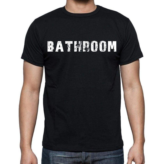 Bathroom White Letters Mens Short Sleeve Round Neck T-Shirt 00007