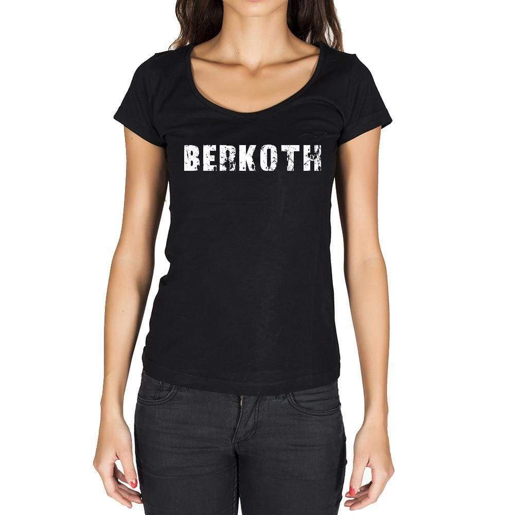 Berkoth German Cities Black Womens Short Sleeve Round Neck T-Shirt 00002 - Casual