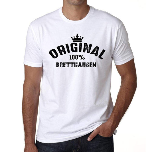 Bretthausen 100% German City White Mens Short Sleeve Round Neck T-Shirt 00001 - Casual