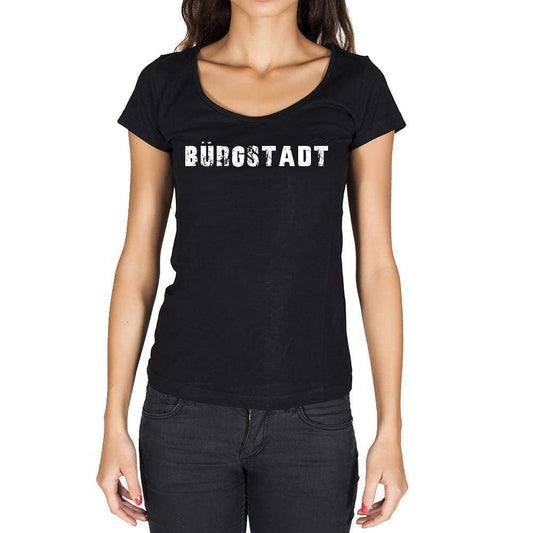Bürgstadt German Cities Black Womens Short Sleeve Round Neck T-Shirt 00002 - Casual