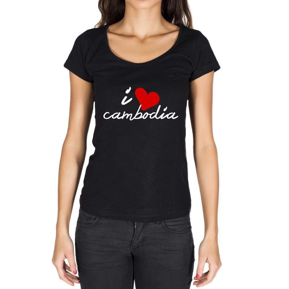 Cambodia Womens Short Sleeve Round Neck T-Shirt - Casual