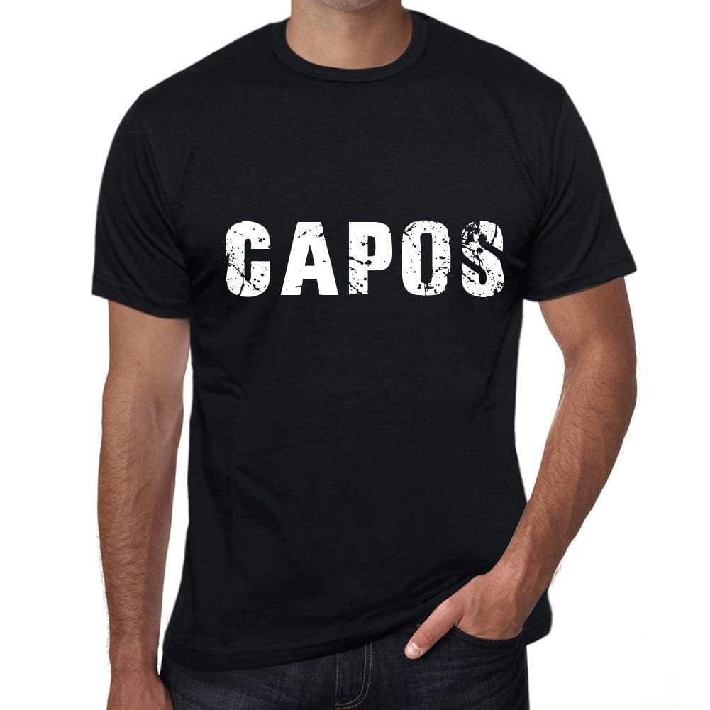 Capos Mens Retro T Shirt Black Birthday Gift 00553 - Black / Xs - Casual