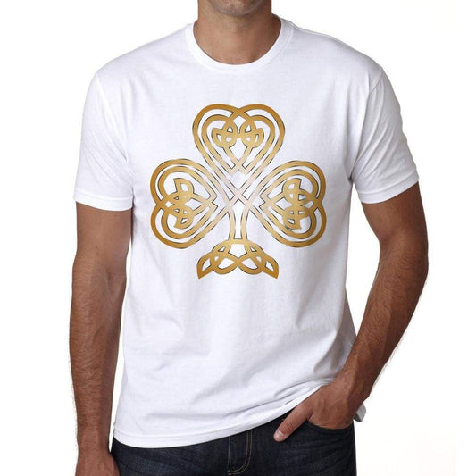 Celtic Shamrock Knot Gold T-Shirt For Men T Shirt Gift - T-Shirt