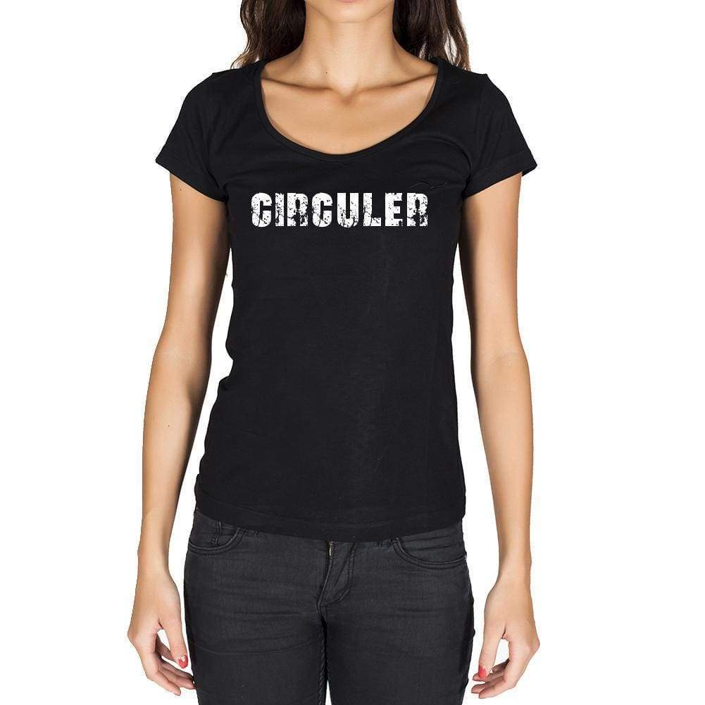 Circuler French Dictionary Womens Short Sleeve Round Neck T-Shirt 00010 - Casual