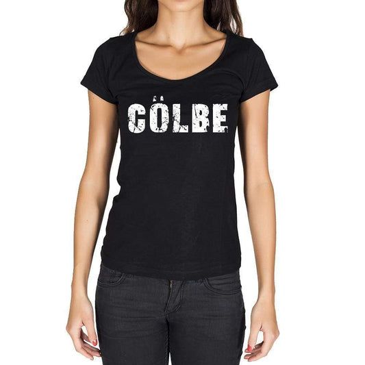 Cölbe German Cities Black Womens Short Sleeve Round Neck T-Shirt 00002 - Casual