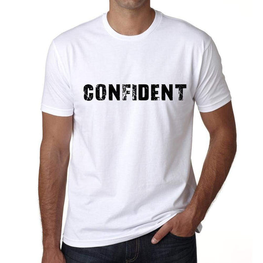 Confident Mens T Shirt White Birthday Gift 00552 - White / Xs - Casual