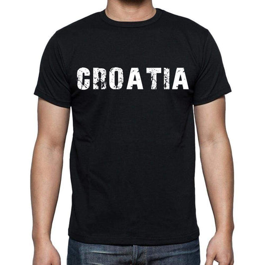 Croatia T-Shirt For Men Short Sleeve Round Neck Black T Shirt For Men - T-Shirt