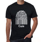 Cute Fingerprint Black Mens Short Sleeve Round Neck T-Shirt Gift T-Shirt 00308 - Black / S - Casual