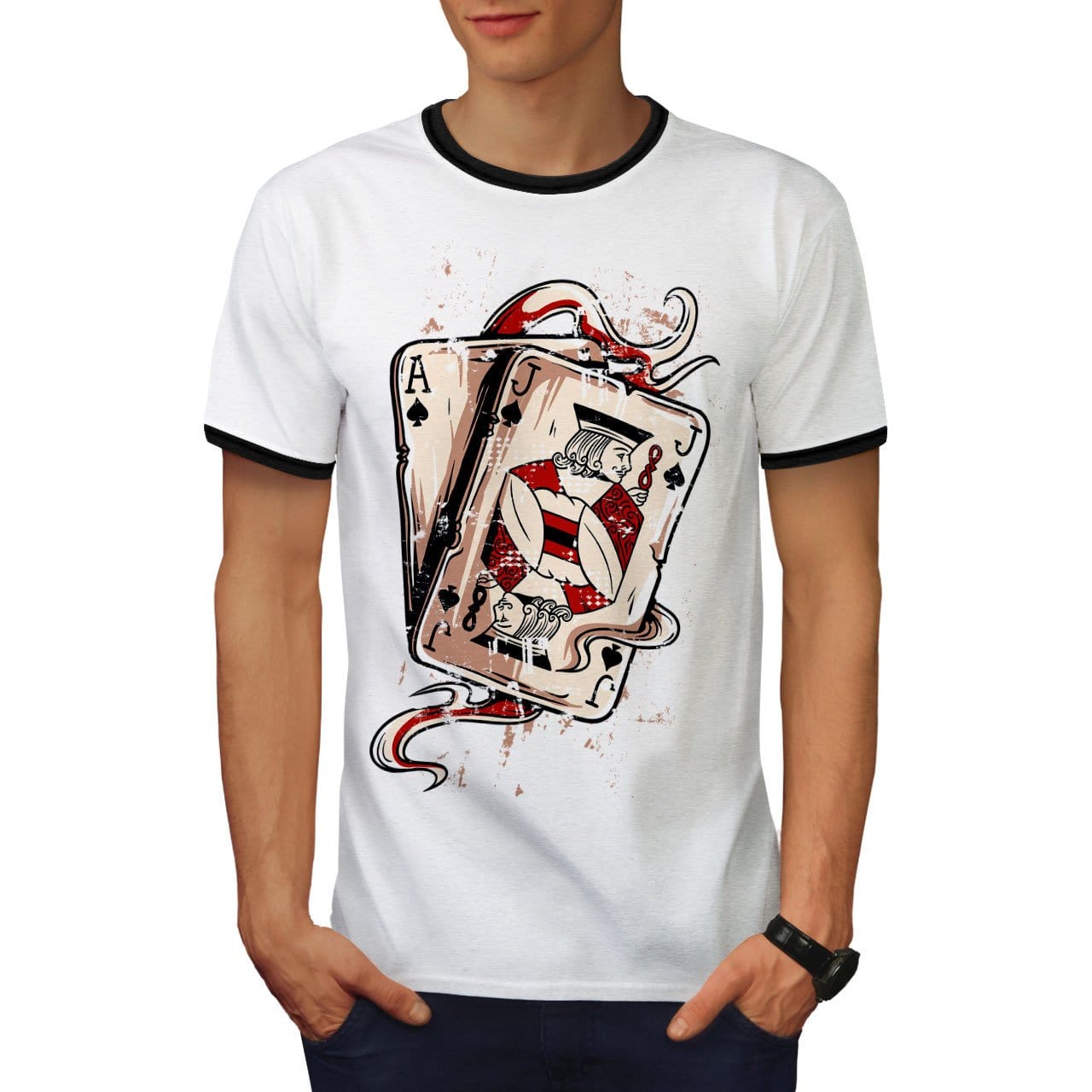 Graphic Unisex Ace Jack Of Spades T-Shirt Men Tee