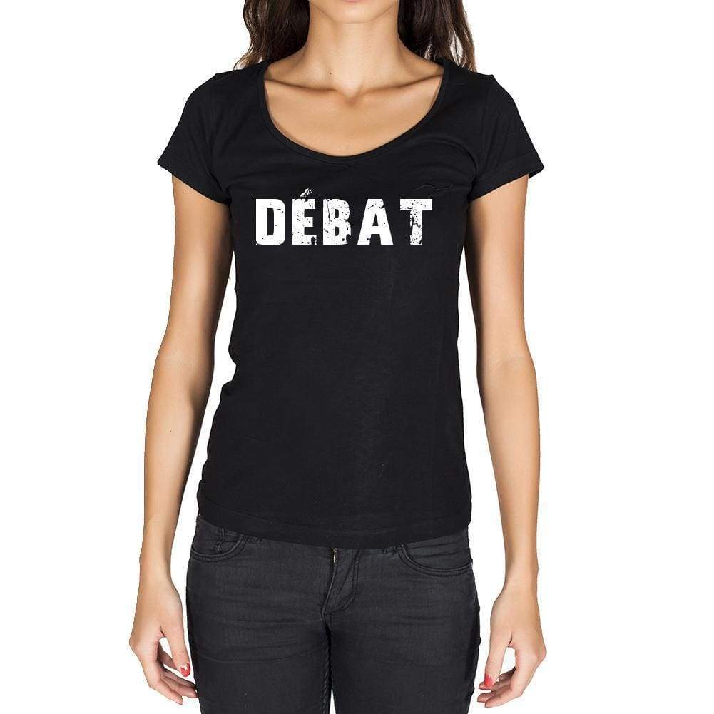 Débat French Dictionary Womens Short Sleeve Round Neck T-Shirt 00010 - Casual