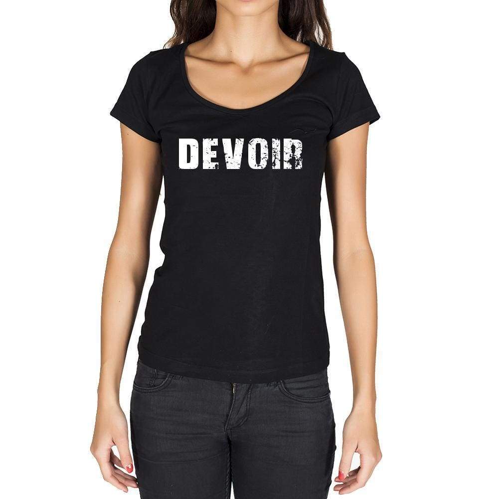 Devoir French Dictionary Womens Short Sleeve Round Neck T-Shirt 00010 - Casual