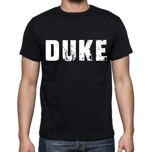 Duke Mens Short Sleeve Round Neck T-Shirt 4 Letters Black - Casual