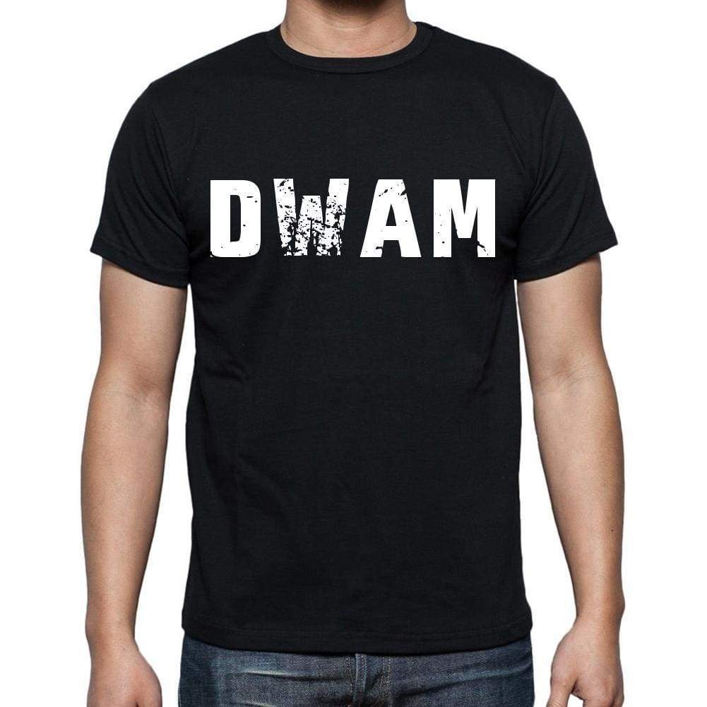 dwam <span>Men's</span> <span>Short Sleeve</span> <span>Round Neck</span> T-shirt , 4 letters Black - ULTRABASIC