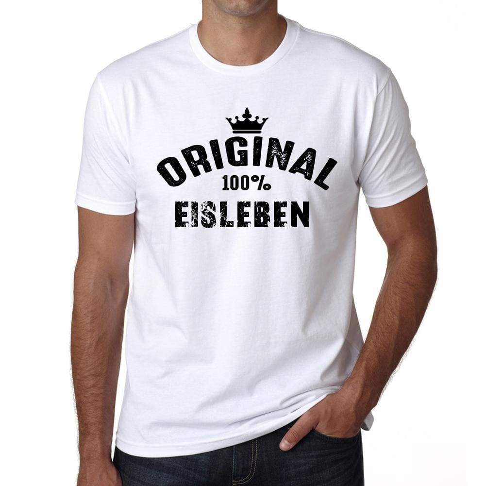 Eisleben 100% German City White Mens Short Sleeve Round Neck T-Shirt 00001 - Casual