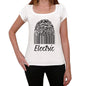 Electric Fingerprint White Womens Short Sleeve Round Neck T-Shirt Gift T-Shirt 00304 - White / Xs - Casual