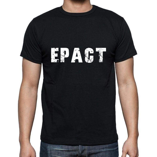 Epact Mens Short Sleeve Round Neck T-Shirt 5 Letters Black Word 00006 - Casual